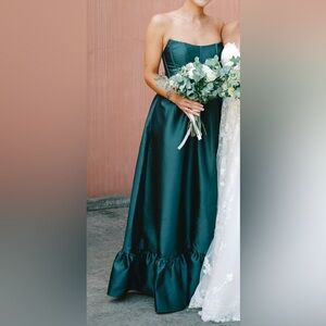 Strapless Satin Gown